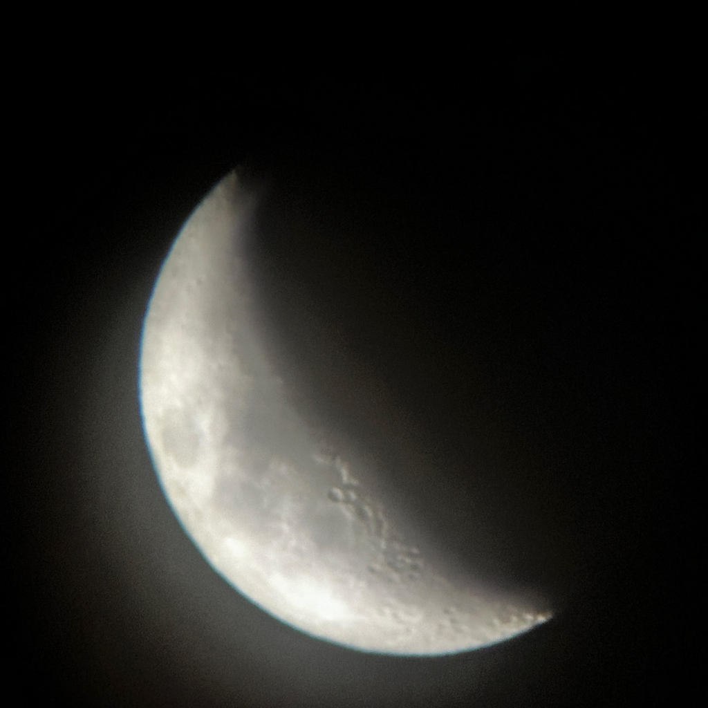 Moon Waxing Crescent at 28.2%
Celestron Nexstar 60
iPhone